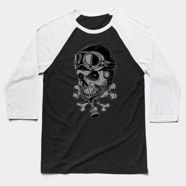 Death Rider Baseball T-Shirt by quilimo